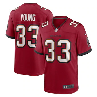 mens nike kenny young red tampa bay buccaneers game player 